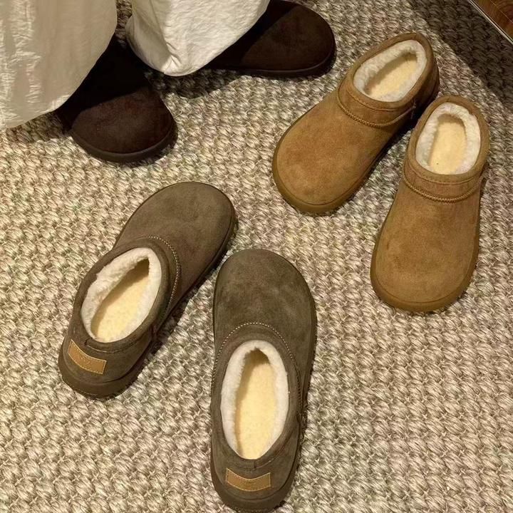 复古勃肯鞋女2025冬款百搭 加绒加厚软底 一脚蹬保暖冬季外穿棉靴