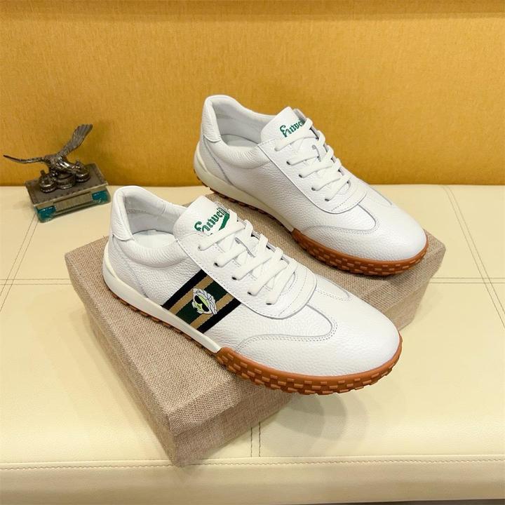 欧洲站2025新款时尚百搭休闲小白鞋潮流真皮男鞋高端品百搭阿甘鞋