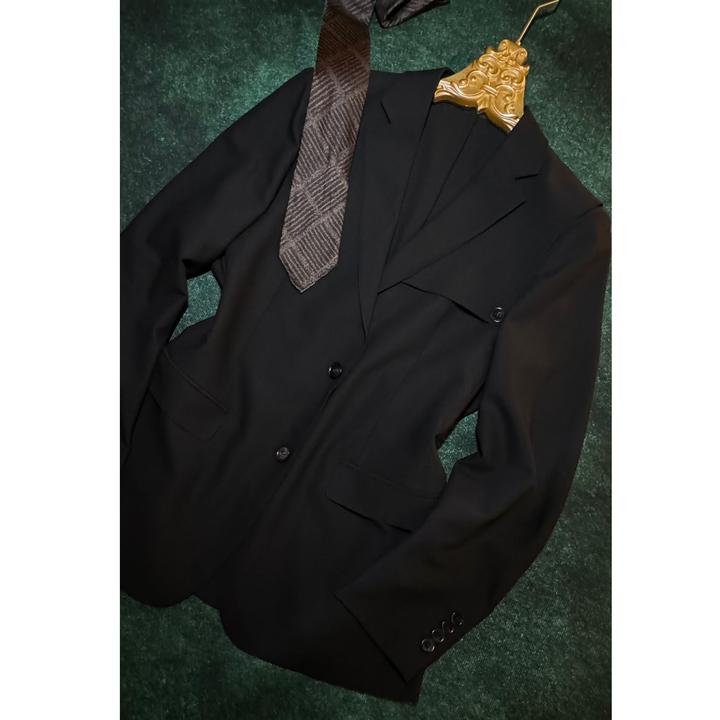 J男士秋季黑色轻奢风西装上衣休闲长袖西服简约时尚气质百搭6031