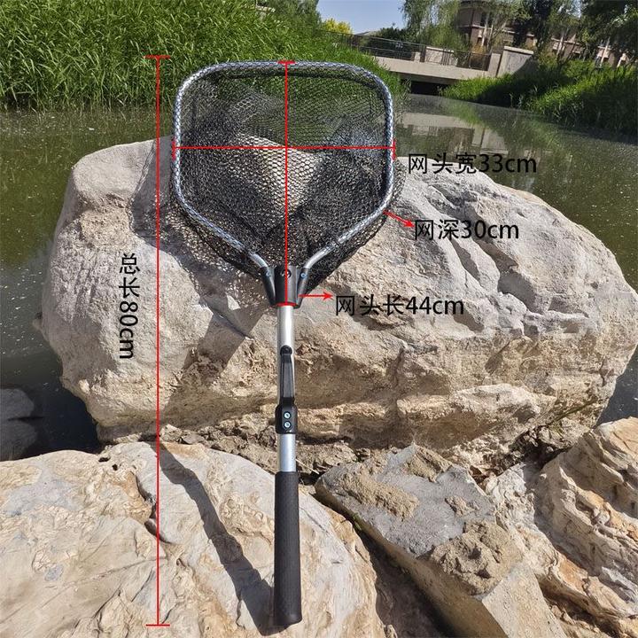 钓鱼一体路亚抄网伸缩鱼网铝合金捞鱼网兜抄鱼网全套套装超硬