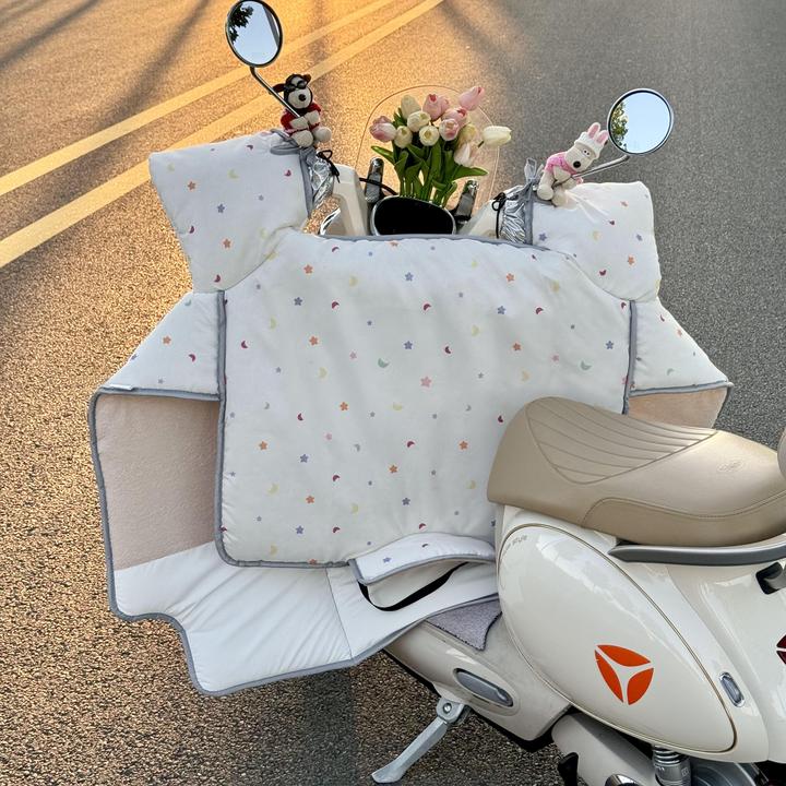 电动车挡风被冬季防风围脖款加绒加厚骑行防寒罩电瓶摩托车通用款