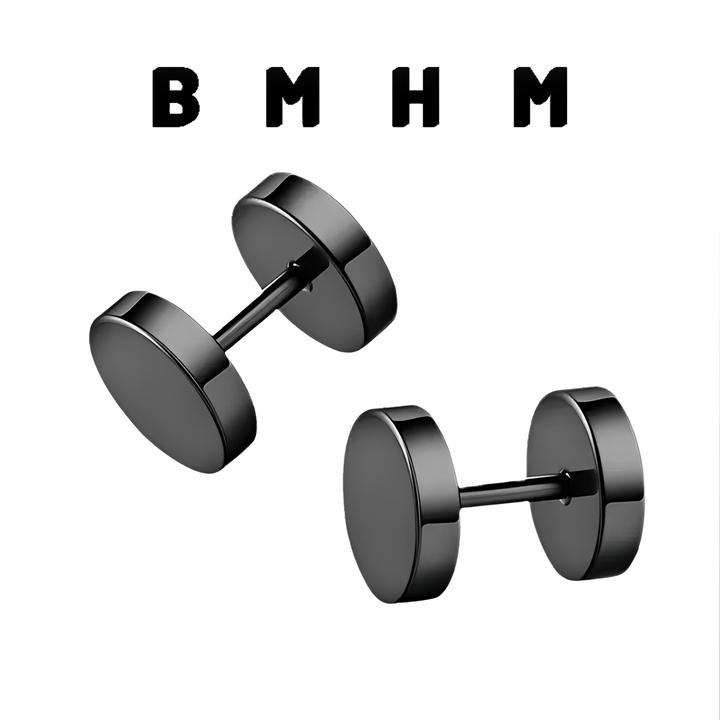 BMHM 钛钢耳饰 养耳洞钛钢耳钉耳骨钉黑色百搭小众个性不掉色简约