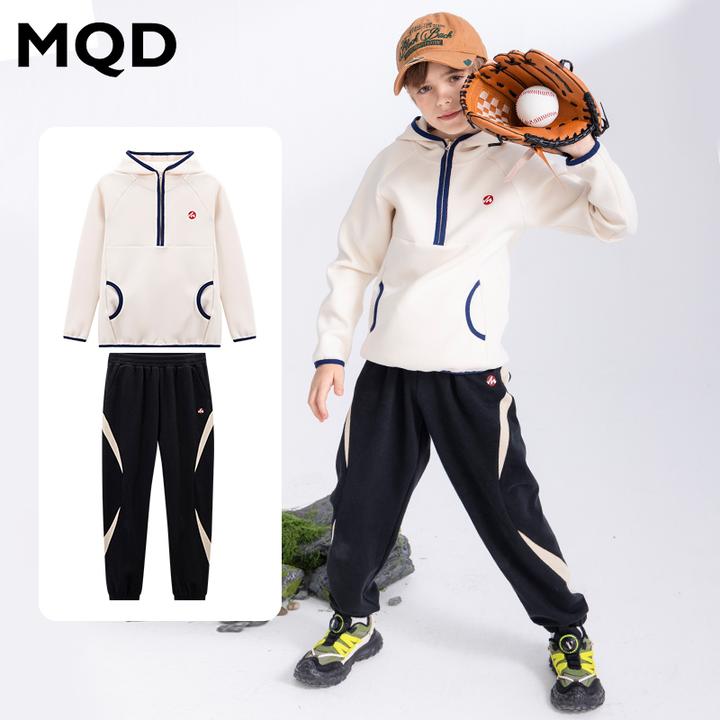 MQD儿童运动套装休闲连帽卫衣外套6-12岁潮款男童秋款运动套装