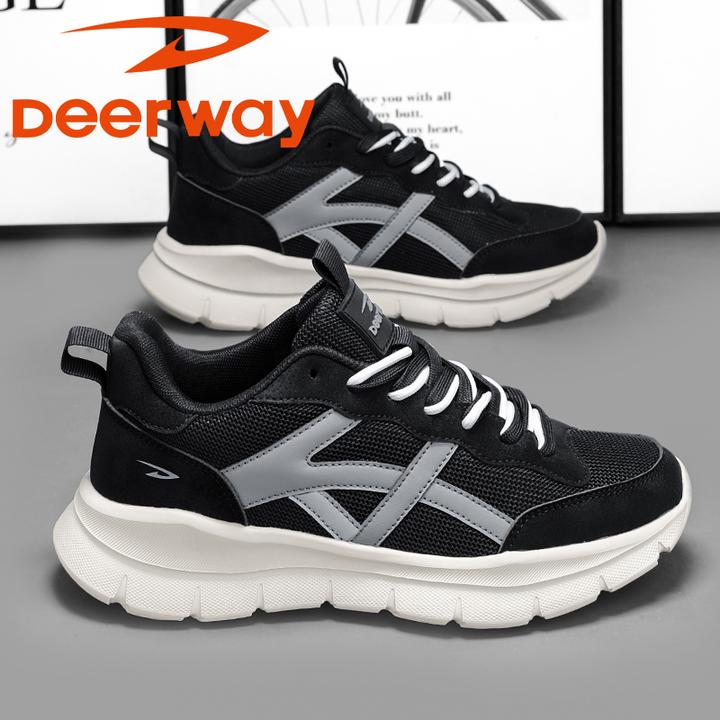 德尔惠2025秋季时尚新款耐磨户外跑步休闲低帮男士百搭运动跑步鞋