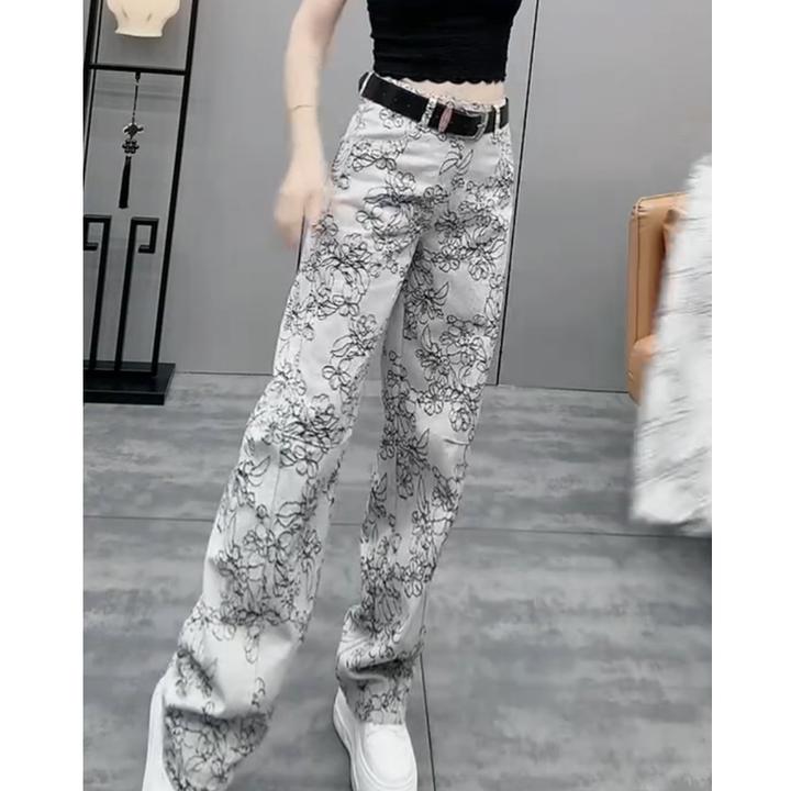 小个子牛仔裤女2026新款春季爆款裤子高腰显瘦时尚宽松弯刀直筒裤