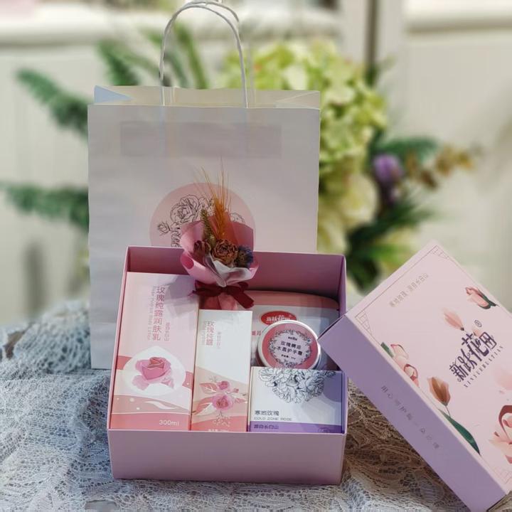 玫瑰纯露润肤乳护手霜面膜礼盒新年礼物伴手礼