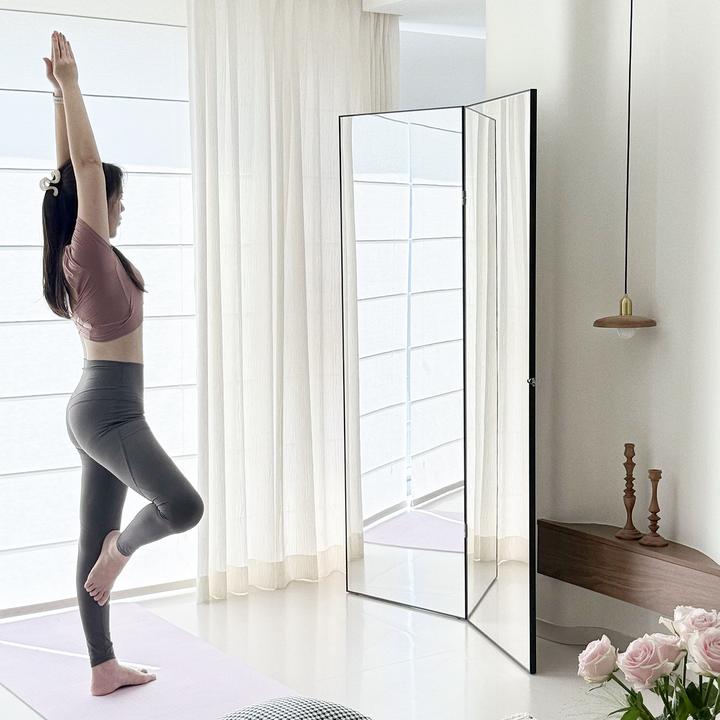 跳舞镜子家用练舞可折叠全身镜瑜伽健身穿衣镜小户型亚克力软镜子
