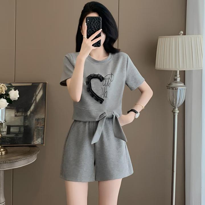 欧货时尚运动套装女小个子夏季新款宽松显瘦气质休闲炸街短袖短裤