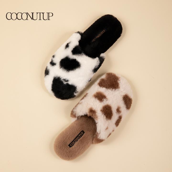 椰上经典熊猫居家室内拖鞋女秋冬2025新款加厚毛绒棉拖鞋男情侣鞋