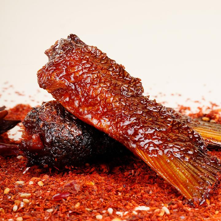 豆有味爆辣鱼尾巴湖南特产香辣鱼尾传统风味小吃麻辣鱼肉零食100g