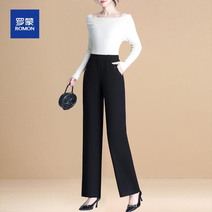 罗蒙妈妈大码裤子秋装2025新款中年休闲长裤中老年人女春秋直筒裤