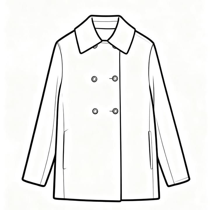 【Montendre】秋冬新款 M 翻领双排扣中长款羊毛混纺毛呢大衣外套