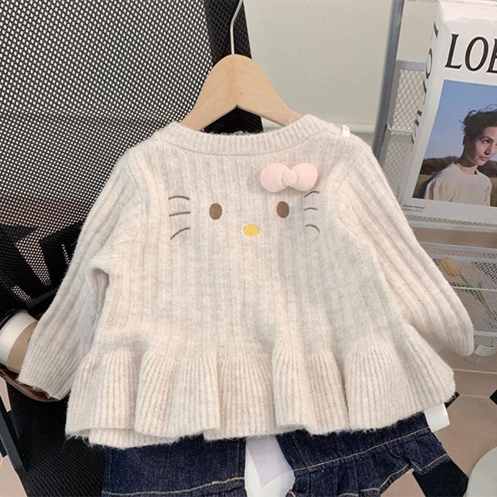 女童毛衣春秋2025新款洋气宝宝开衫儿童秋季针织衫外套毛线衣童装