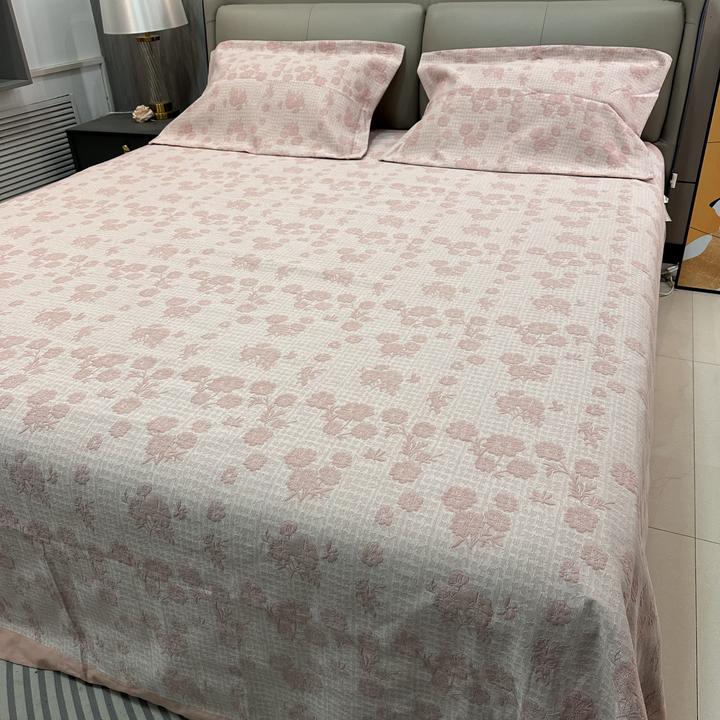 【春绘】240*250cm全棉绗缝床盖三件套（赠送同款枕套）