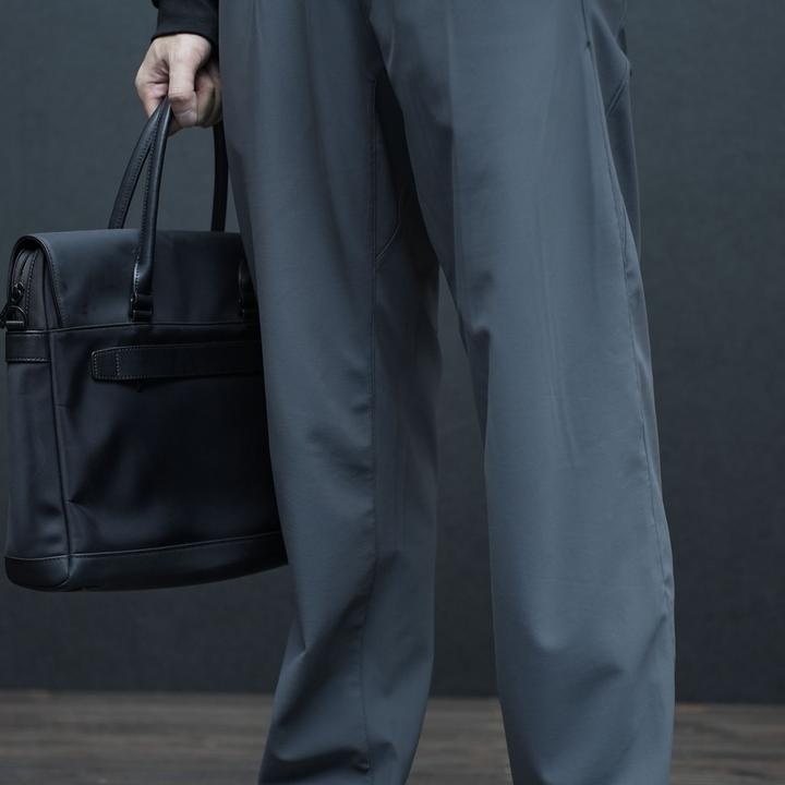 秋冬季软壳精细缝线拼接设计弹力宽松运动居家休闲男士潮流长裤