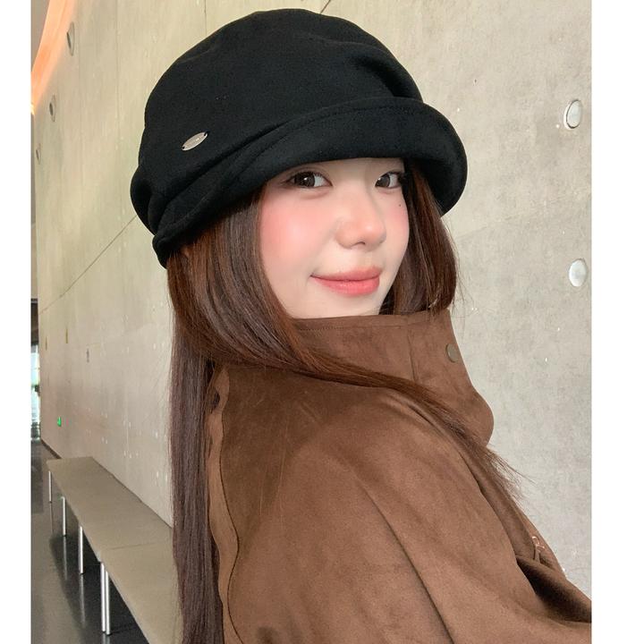 大头星球贝雷帽大头围女2025新款秋冬季复古报童帽子