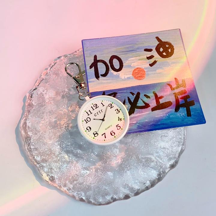 考研考公怀表女小巧便携随身带表盘清晰静音指针中高考国考公务员