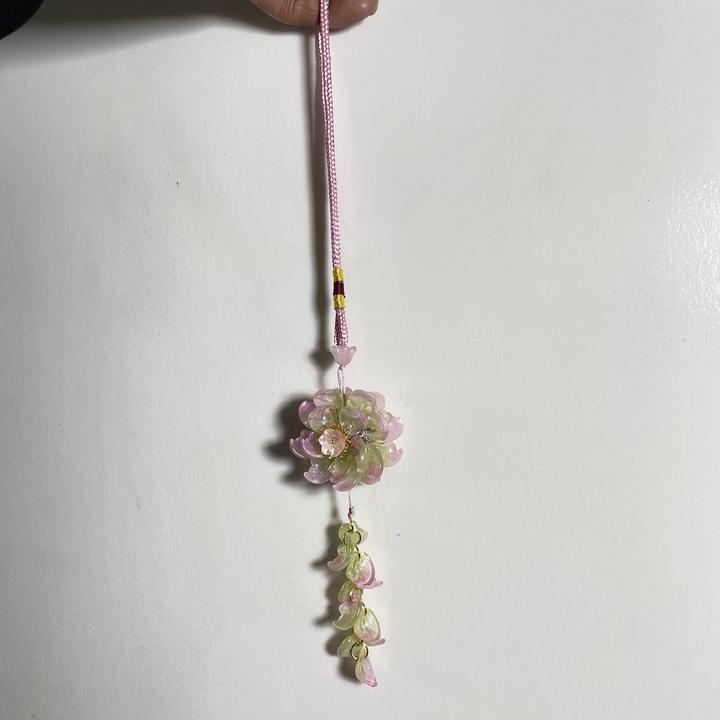 雪腊梅汽车挂件小车挂饰琉璃花手工花