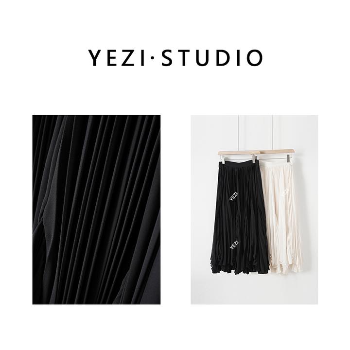 【巴黎舞曲】重工18米轻盈面料压褶插片大摆设计半身裙25233010周年