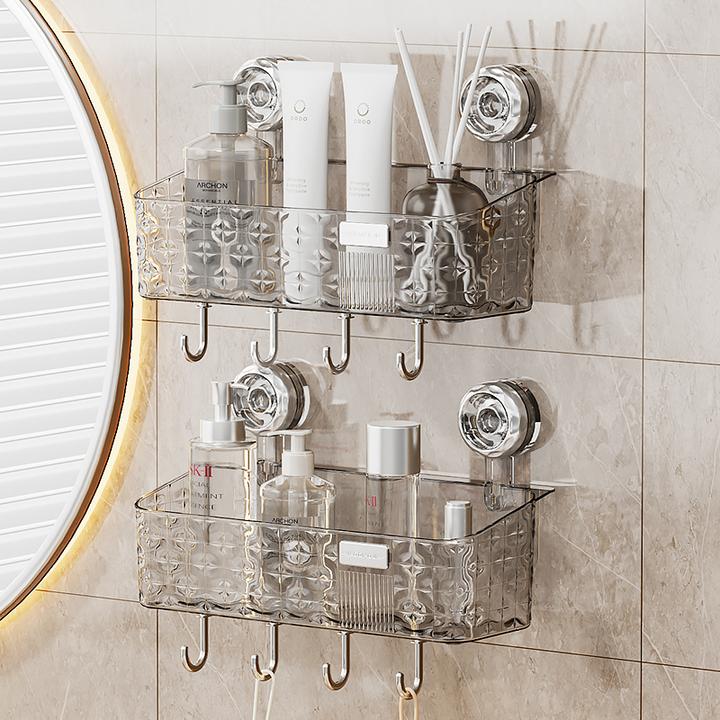 浴室吸盘置物架卫生间免打孔壁挂墙上收纳架子厕所洗漱台各种神器