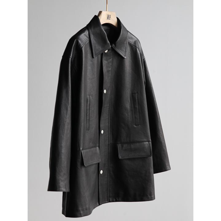 Forlin芙临 西班牙进口羊皮条纹撞色外套风衣 HT21171