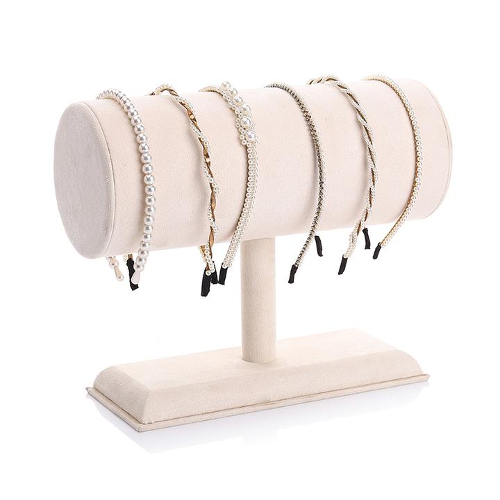 绒布家用儿童发箍架大容量桌面发圈收纳头箍展示架发卡摆摊饰品架