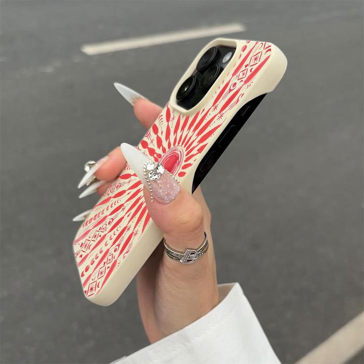 太阳图腾半包款软壳适用苹果16/15promax手机壳iphone14/12/11/13