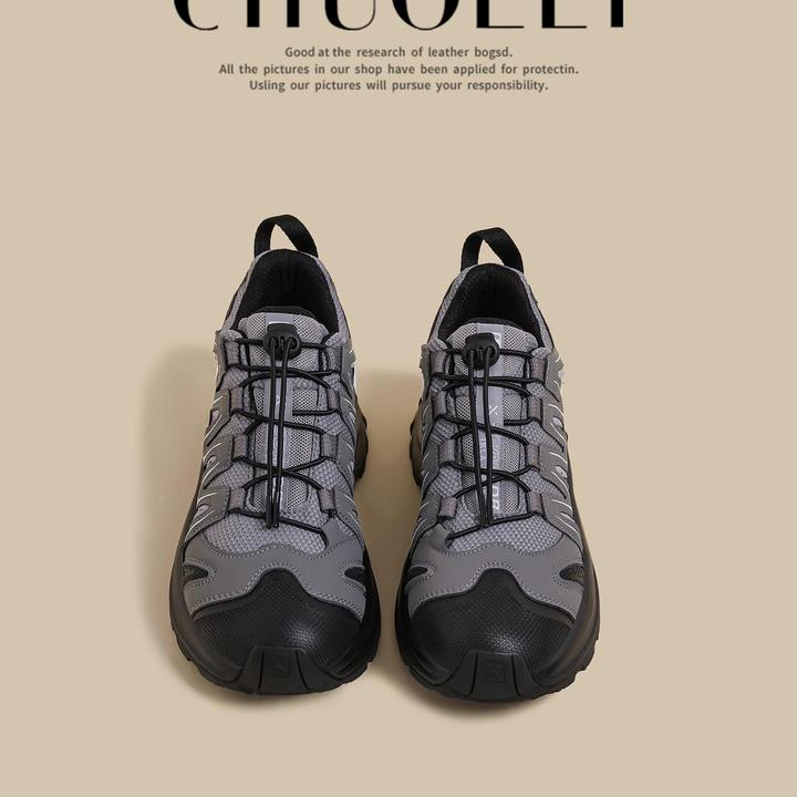 美拉德鞋子女款爆款2025新款色抽绳机能运动德训鞋增高休闲老爹鞋