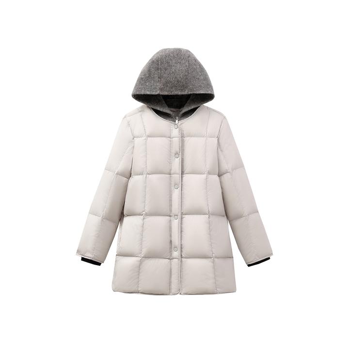 女神」 2025 新国标韩系简约可脱卸拼接帽鹅绒羽绒服 710