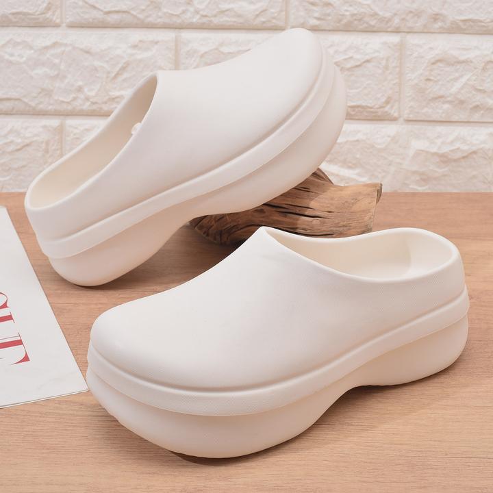 包头勃肯鞋女2025新款夏季外穿厨师鞋厚底防水防滑踩屎感情侣凉拖