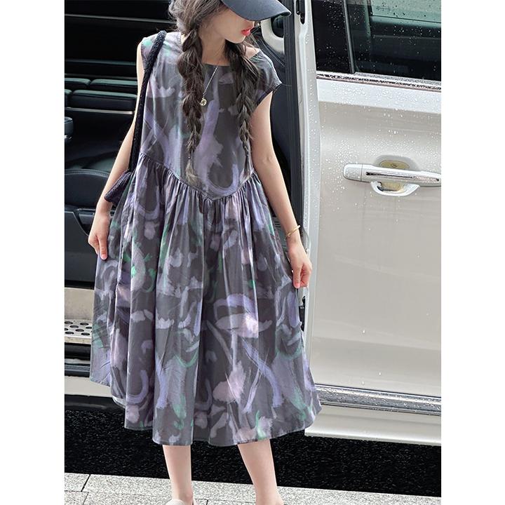 K29310度假风女童夏装连衣裙2025新款儿童裙子女大童休闲背心裙潮