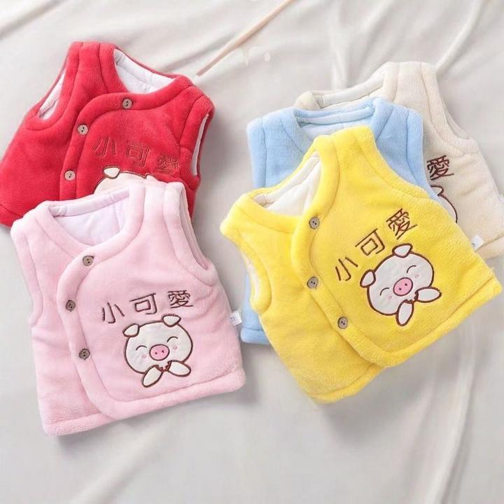 婴儿马甲秋冬外穿女童加厚加绒夹马夹婴幼儿男宝宝保暖背心坎肩zy