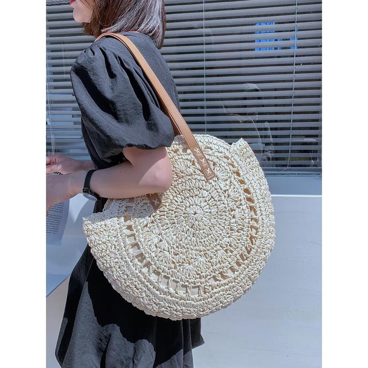 今年流行大包包女夏季草编包海边度假沙滩包编织大容量单肩托特包