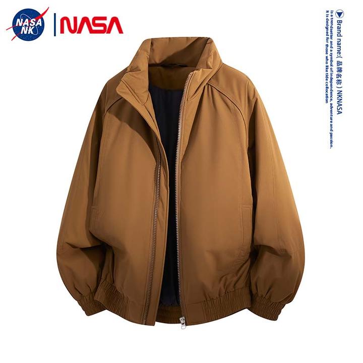 NASA联名美式飞行员立领夹克棉服男士秋冬季加厚保暖防寒棉衣外套