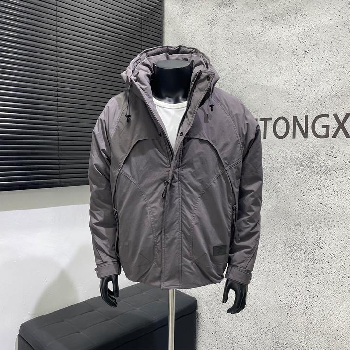 K先生男装店  羽绒服男冬季工装连帽夹克加厚保暖外套潮牌冲锋衣