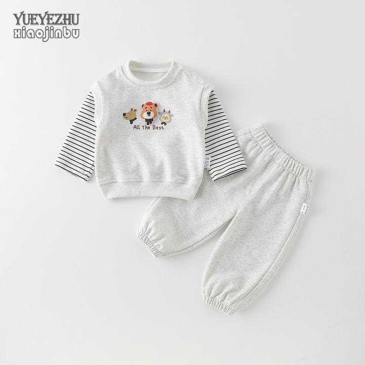 婴幼儿套装秋季卫衣卫裤男宝宝衣服秋装韩版休闲分体两件套小童装