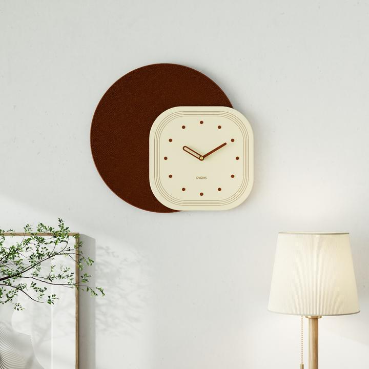 超静音4037立体奶油风挂钟创意艺术钟表极简时钟客厅挂墙高颜值表