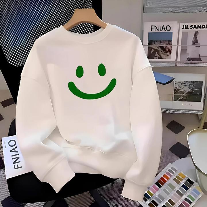 仓石一树潮流印花圆领卫衣男秋冬季宽松加绒休闲长袖套头情侣上衣