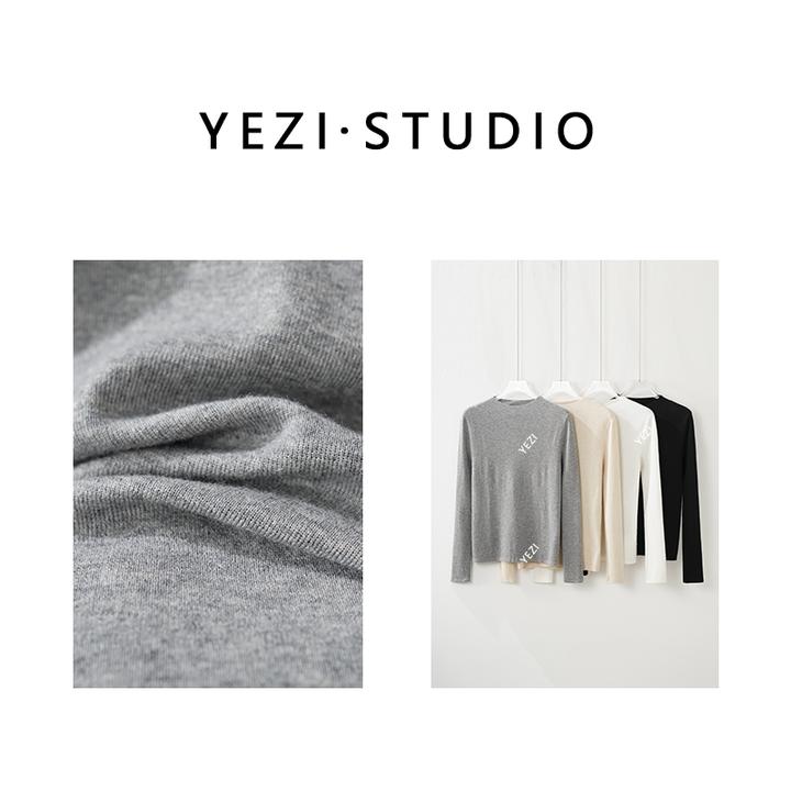 【芭蕾领】山羊绒桑蚕丝可洗机半高小圆领针织打底衫25319046