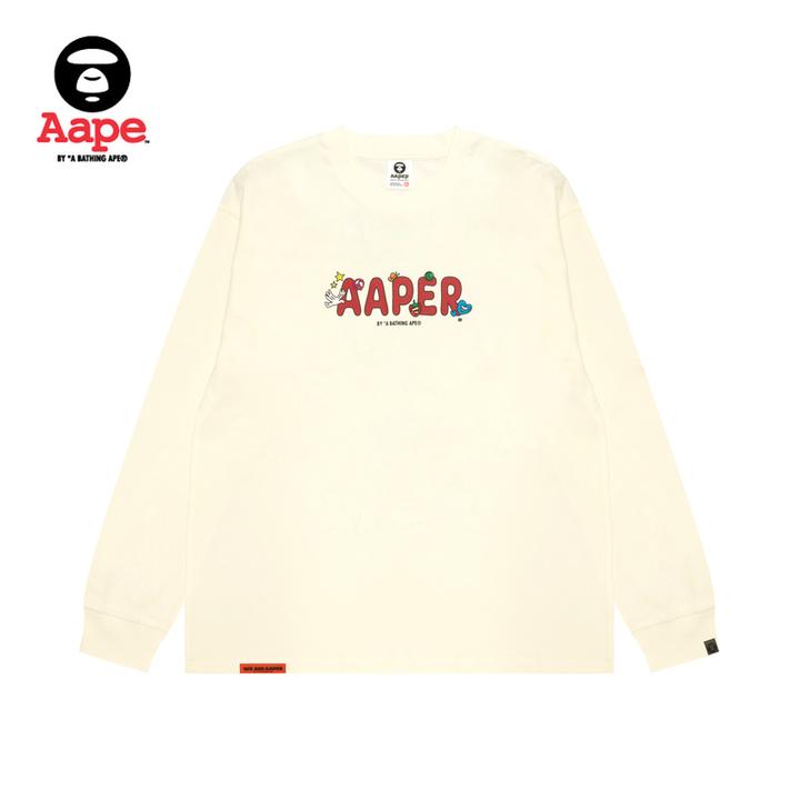 Aape旗舰店男装25秋冬猿人军团趣味印花潮流休闲长袖T恤1722XXP