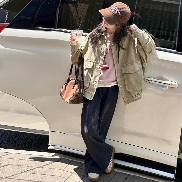 女童工装外套秋季2025新款韩系女大童潮酷秋装上衣儿童洋气夹克衫