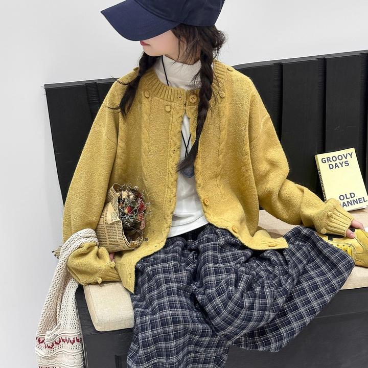 女童针织外套2025新款秋季洋气女大童超好看韩系毛衣儿童秋装毛衣