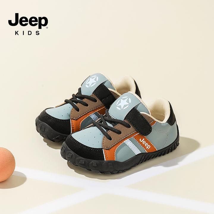 Jeep宝宝春秋季运动鞋开学校园百搭男女童德训鞋复古简约休闲鞋子