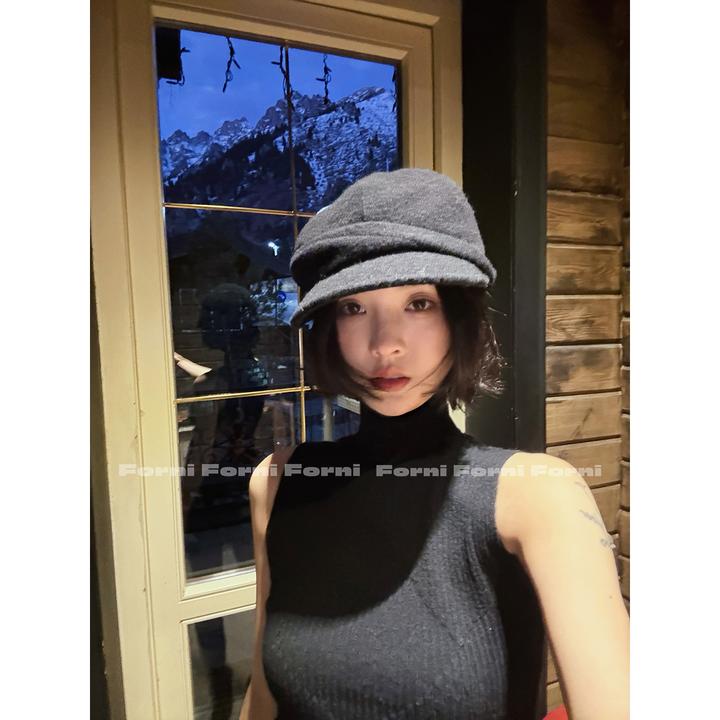 FORNI 时尚界黑马 日系报童帽小众设计百搭休闲保暖画家帽