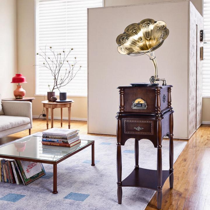 BLACKNOTE/今墨留声机蓝牙音响客厅欧美式中式黑胶唱片机胡桃色