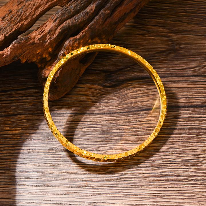 足银手镯 碎冰冰手镯女爆闪碎碎镯子时尚实心首饰简约送礼