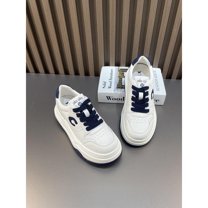 真皮小白鞋女厚底增高休闲女鞋2025秋季新款牛皮软底板鞋圆头鞋子