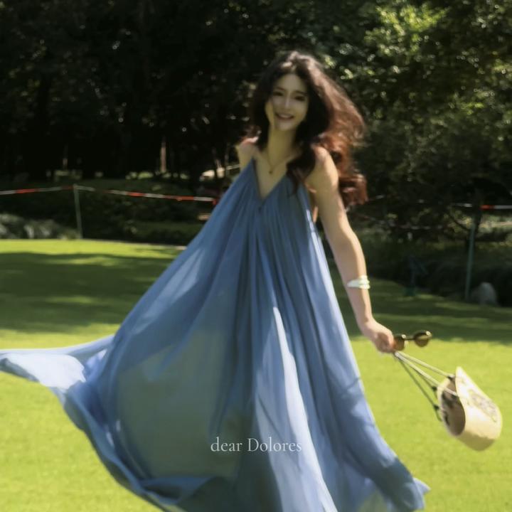 Ah·Jing 梓静  【缦纱】时尚调性法式风连衣裙 0550