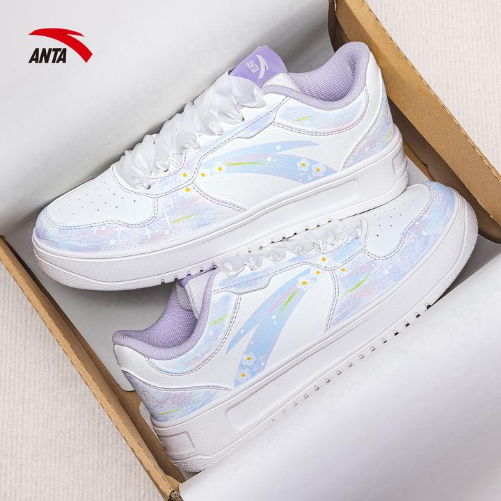 安踏休闲板鞋官方正品女鞋diy手绘定制涂鸦小白鞋2025新款运动鞋