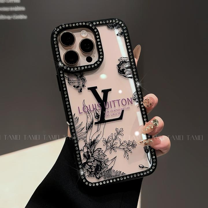 网红细闪潮牌钻石壳适用苹果16promax手机壳苹果15/14/13女透明